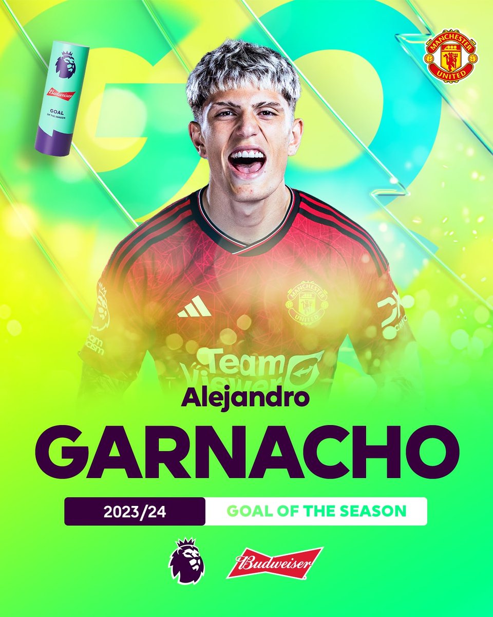 Breathtaking. 😮‍💨 Alejandro Garnacho's bicycle kick against Everton is the 2023/24 @BudFootball Goal of the Season! #PLAwards | @agarnacho7