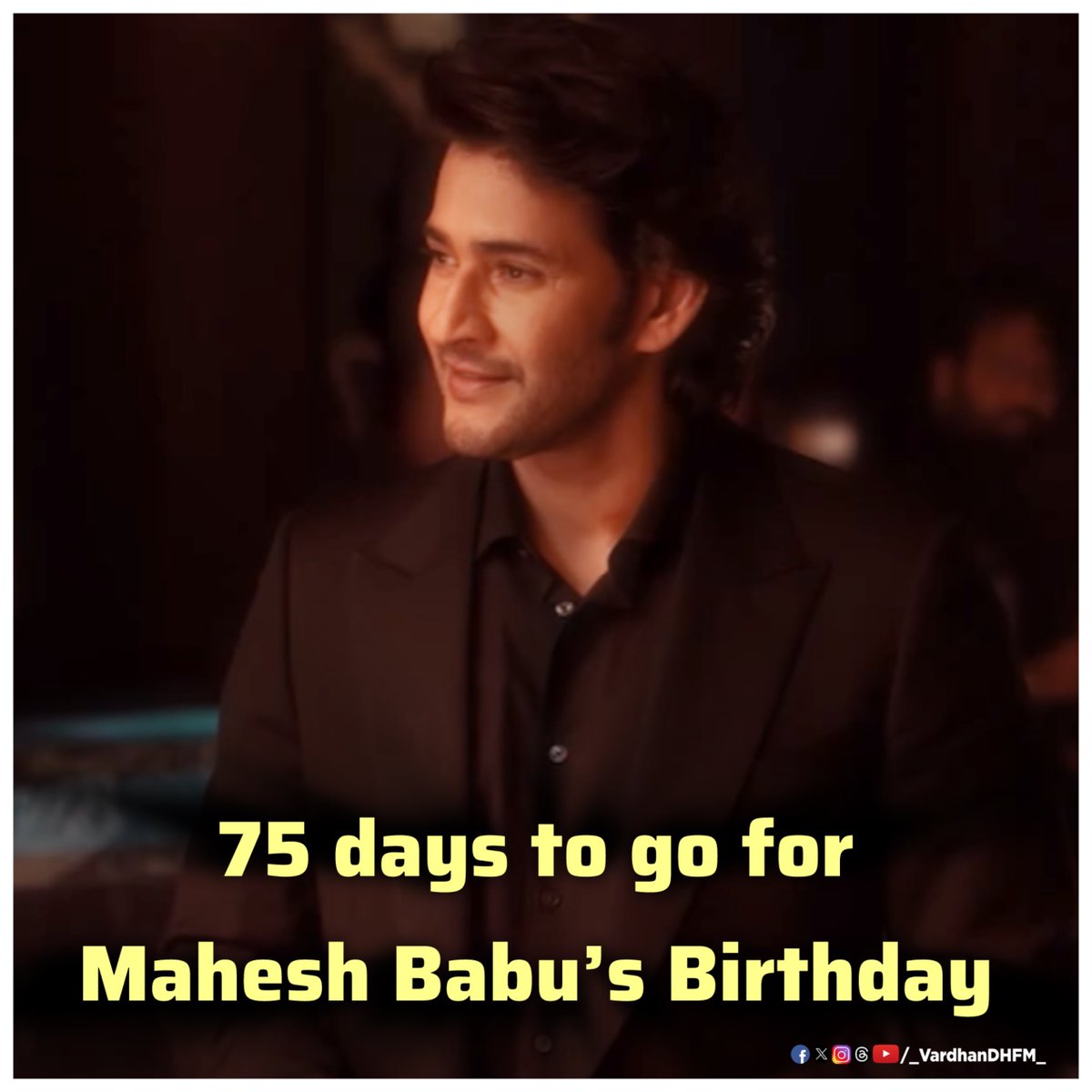 75 Days left for SUPERSTAR MAHESH BABU birthday 🥰 MaheshManiaLoMunigipotham🥳 #MaheshBabu | #GunturKaaram #SSMB29 My Hero @urstrulymahesh 👑