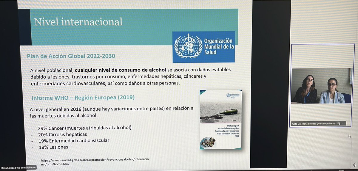 Ya está disponible la grabación del Webinario del pasado lunes 20 de mayo, Políticas de prevención de consumo de alcohol y el reto de los determinantes comerciales, impartido por Dª. Soledad Justo Gil y Dª. Inés Zuza Santacilia, del Ministerio de Sanidad. …napreventivasaludpublica.blogspot.com/2024/05/grabac…