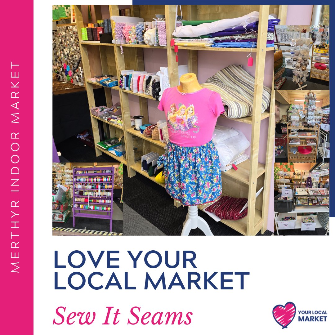 Sew It Seams in Merthyr Indoor Market is the place to go for everything you need to create your next masterpiece 🎨🪡🧶

#loveyourlocalmarket #lylm2024 #merthyrindoormarket #shoplocal #merthyrtowncentre