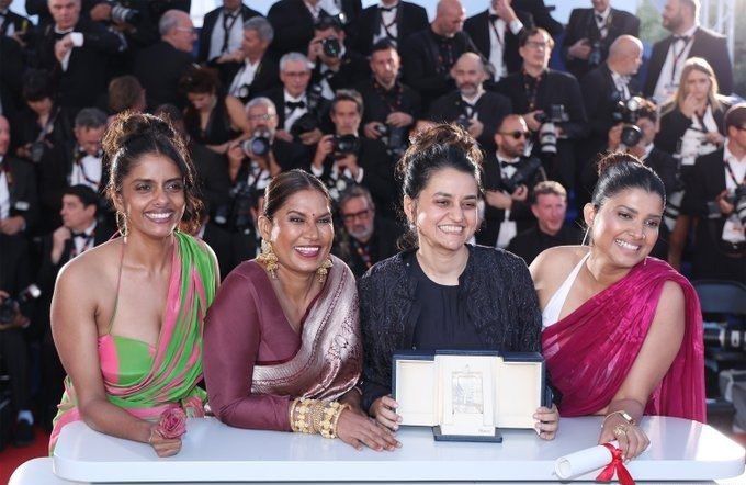 Celebrating India's cinematic triumph at the 77th @Festival_Cannes. Payal Kapadia’s #AllWeImagineAsLight wins the Grand Prix, while Anasuya Sengupta becomes the first Indian Best Actress (Un Certain Regard) for #TheShameless. Chidananda S Naik's Sunflowers and Mansi Maheshwari’s