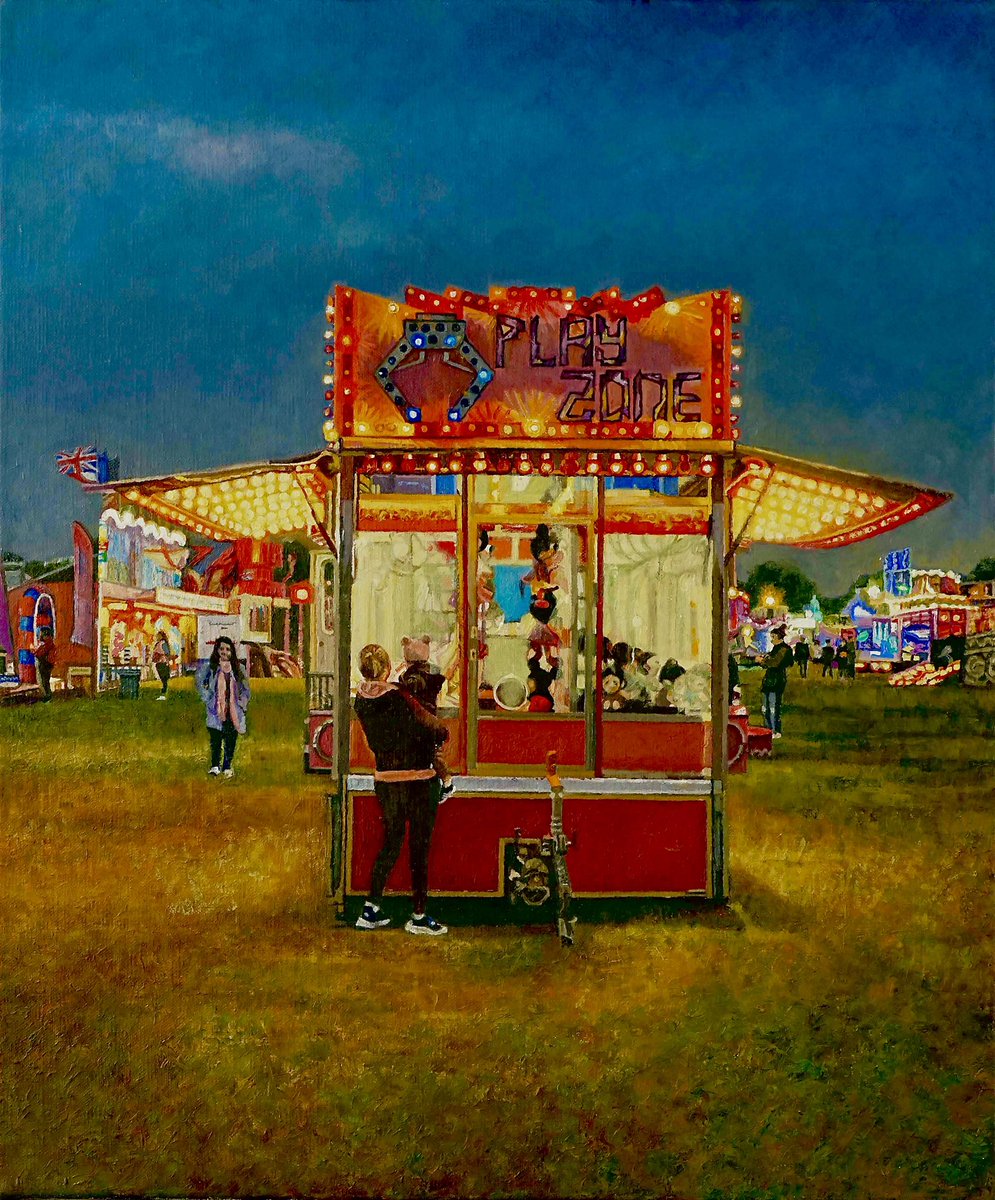Play Zone. Bank Holiday and the Fair’s back in town. Work to be on show in ‘East’ @TownhouseWindow June 8-30 @thegentleauthor @PaintingsLondon @GrimArtGroup @ahistoryinart @BowArts @GuildhallArt @BBCLondonNews
