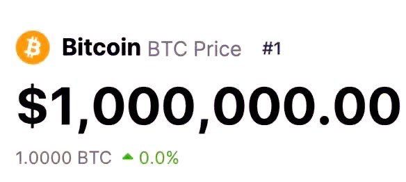 #Bitcoin is going to $1 million whether you like it or not.