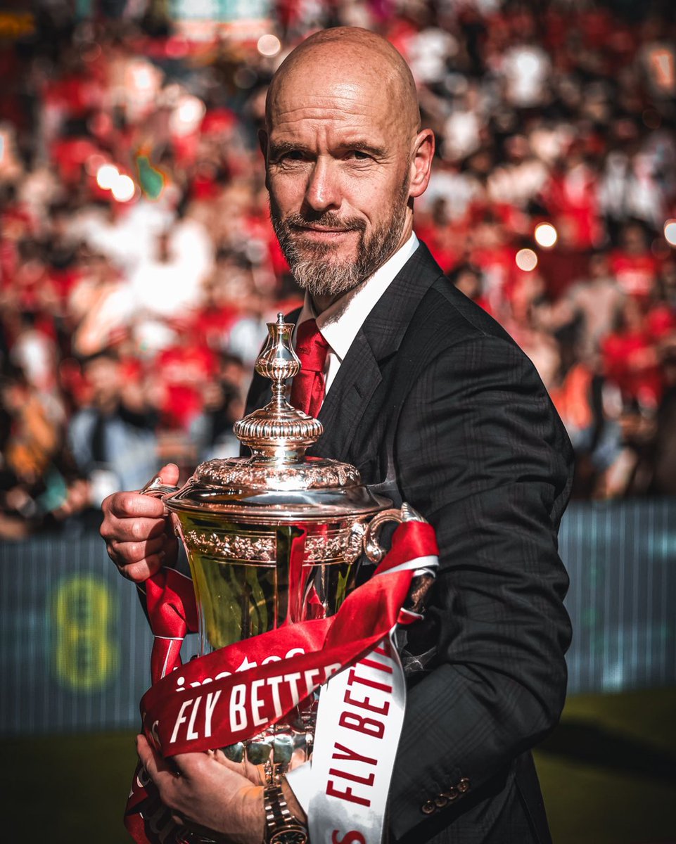 🗣️ Ten Hag: 'As a kid, it was not so often games from England were broadcast in the Netherlands - but the FA Cup Final always. 'It means so much for me to win this trophy.' ❤️🏆 [@SonySportsNetwk]