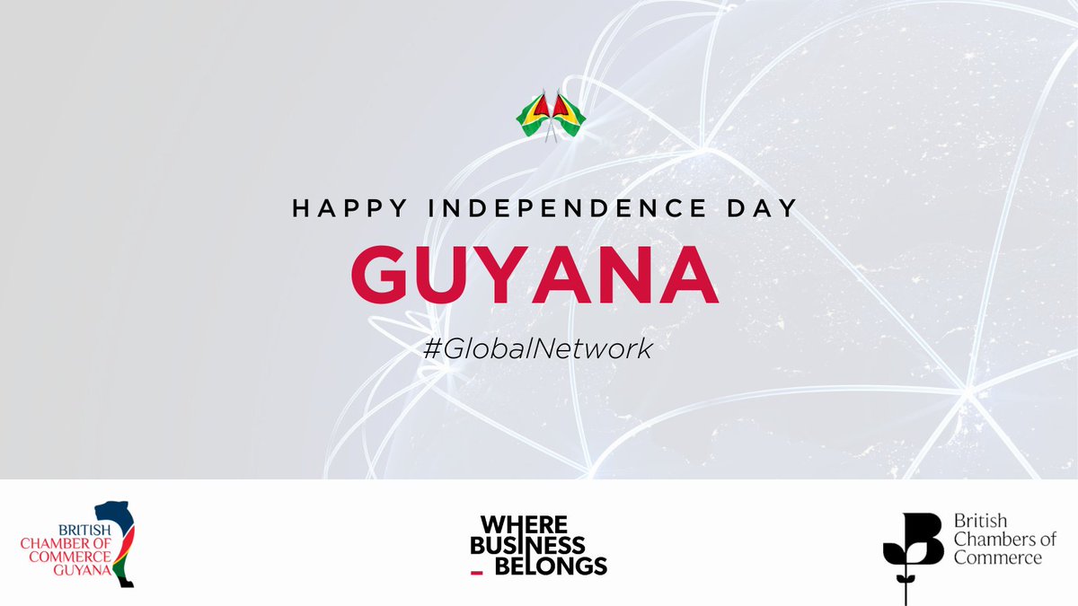 Happy Independence Day to Guyana and our colleagues at the British Chamber of Commerce in Guyana! 🇬🇾 Find out more👉 britishchambers.org.uk/stores/british… #WhereBusinessBelongs #GlobalNetwork