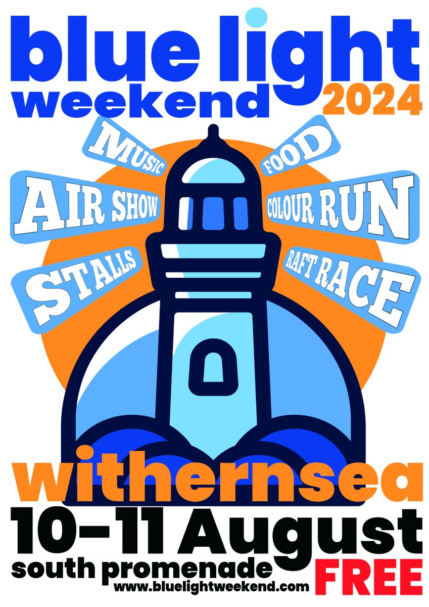 Save the dates! The Blue Light Weekend is back in #Withernsea over 10-11 August 2024. Get ready for a fun-filled weekend of family activities! #BlueLightWeekend bluelightweekend.com