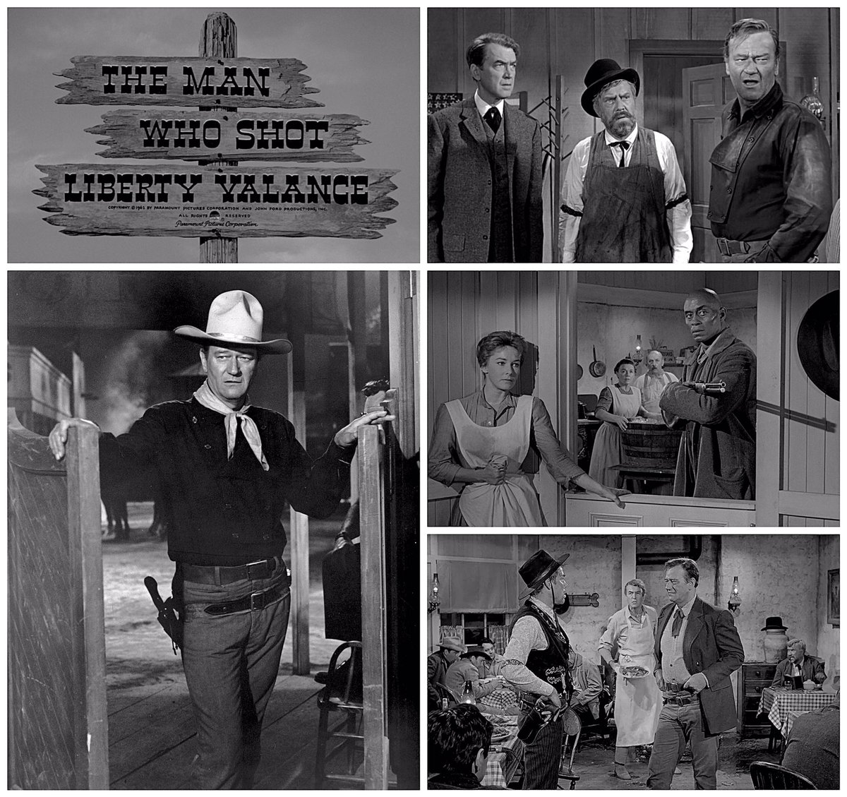 “THE MAN WHO SHOT LIBERTY VALANCE” (1962) dir. John Ford John Wayne, James Stewart, Lee Marvin, Vera Miles, Woody Strode 🎬 #ParamountPictures