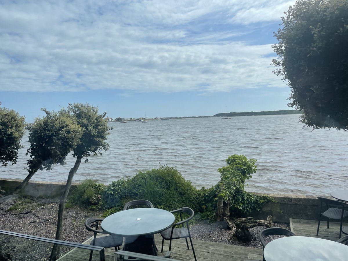 A view from ‘The Jetty’ restaurant overlooking the sea at Mudeford near Christchurch - great views and wonderful cuisine!