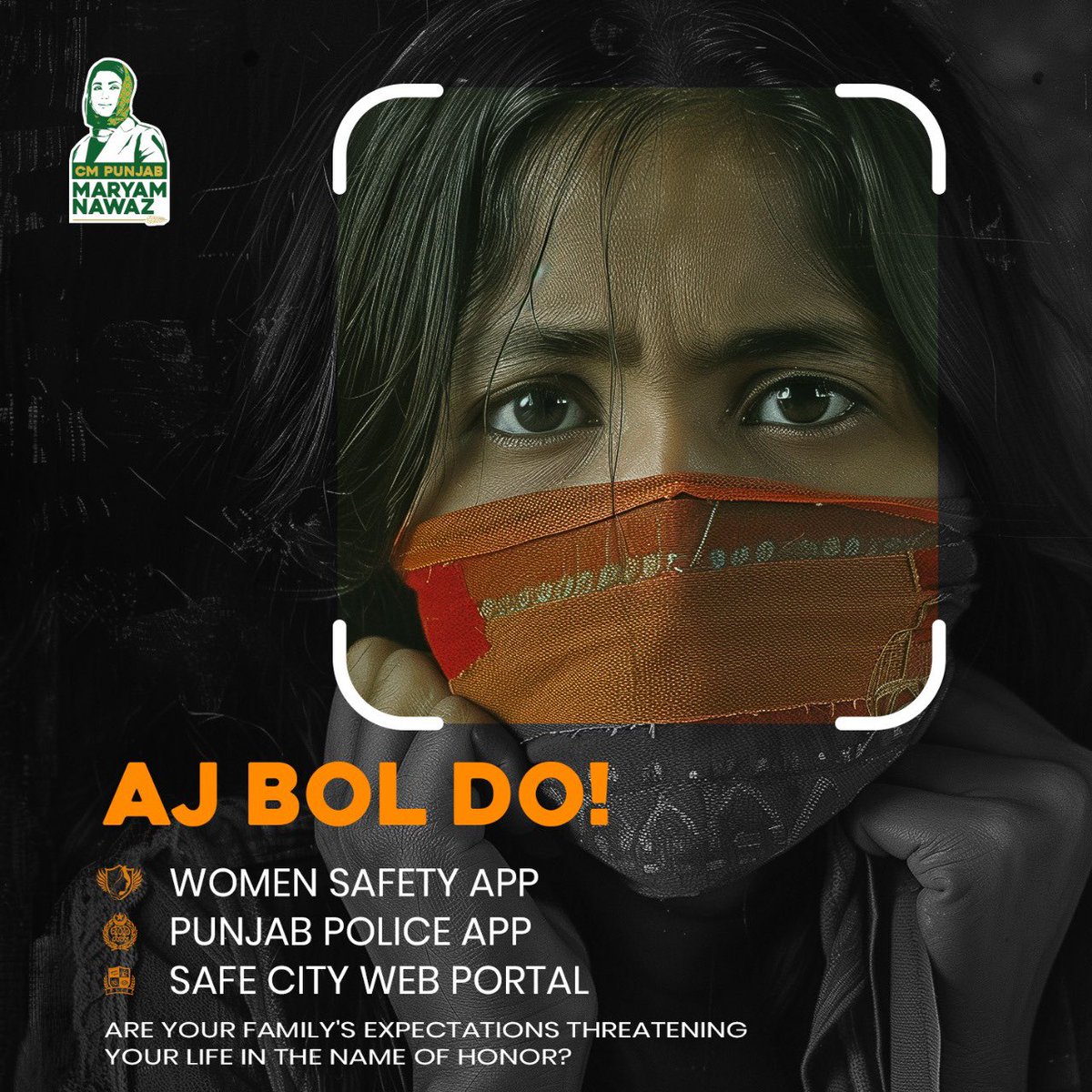 Aaj Bol Do Women Safety APP Punjab Police APP Safe City web Portal If someone You Love become a victim would you still Stay Sillent?