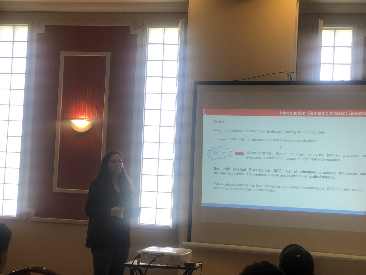 OEG UPM (@oeg_upm) on Twitter photo Our colleague Lucia Sánchez presenting the work he is doing On the Governance of Semantic Artefacts in Dataspaces in collaboration with <a href="/_aieme/">Ana Iglesias</a> <a href="/ocorcho/">Oscar Corcho</a> and <a href="/MariaPovedaV/">María Poveda</a>
<a href="/eswc_conf/">ESWC Conferences</a> #SDSworkshop #DataSpaces #semantics Our colleague Lucia Sánchez presenting the work he is doing On the Governance of Semantic Artefacts in Dataspaces in collaboration with <a href="/_aieme/">Ana Iglesias</a> <a href="/ocorcho/">Oscar Corcho</a> and <a href="/MariaPovedaV/">María Poveda</a>
<a href="/eswc_conf/">ESWC Conferences</a> #SDSworkshop #DataSpaces #semantics