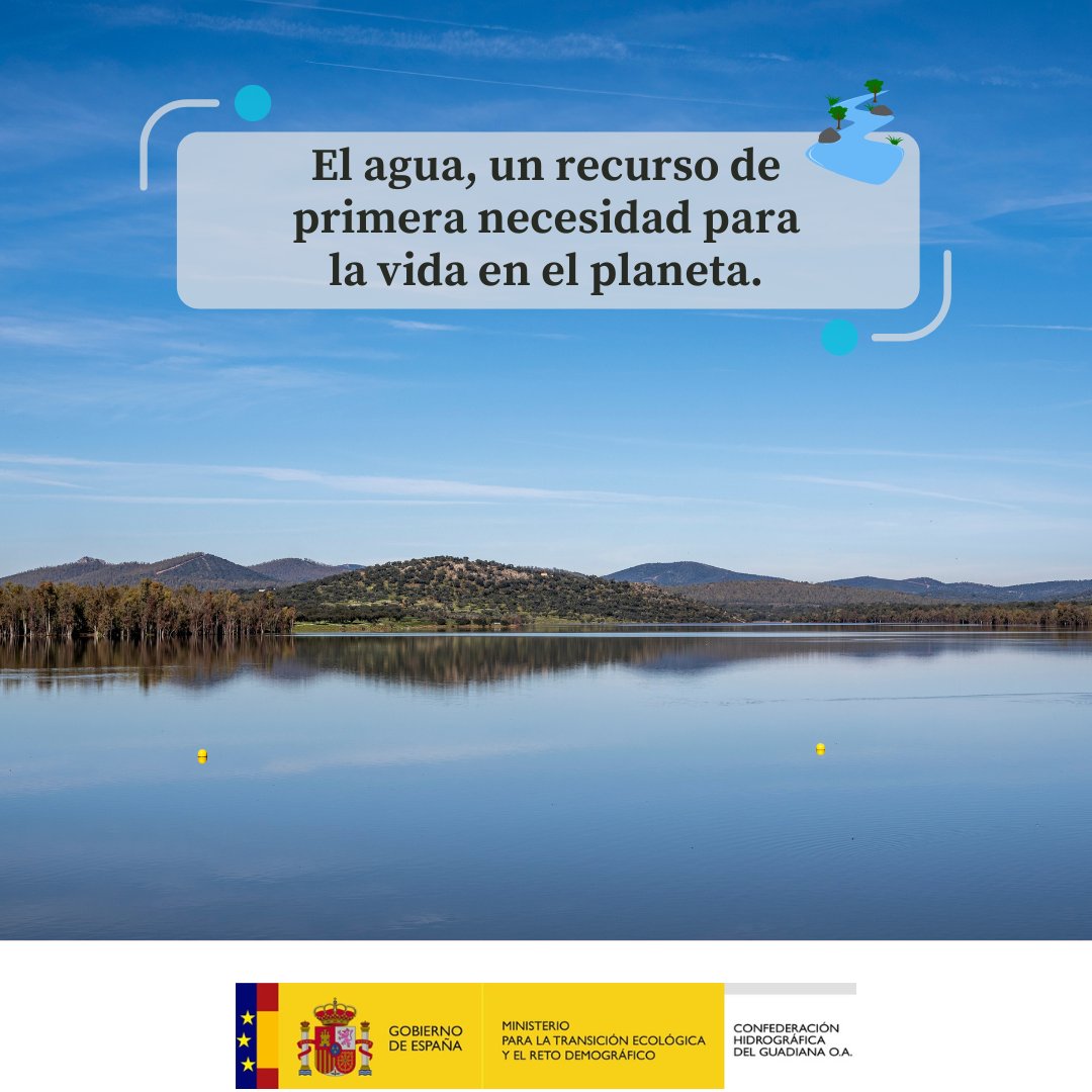 💧  El agua es un recurso de primera necesidad para la vida en el planeta y, aunque a veces se nos olvide, el agua es un recurso limitado. 🌍 Cuidar de cada gota es una obligación de todos.  #Guadiana