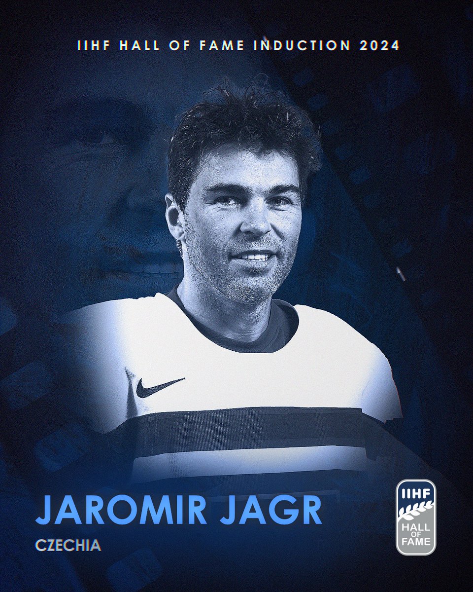 IIHFHockey's tweet image. ⭐️ Jaromir Jagr - IIHF Hall Of Fame Induction 2024 ⭐️

🇨🇿 The legend of Jaromir Jagr grows by the day, as it has for the last three decades and more. Indeed, Czechia’s Number 68 continues to play for his club team, Kladno, even though he is 52 years old and more than a decade