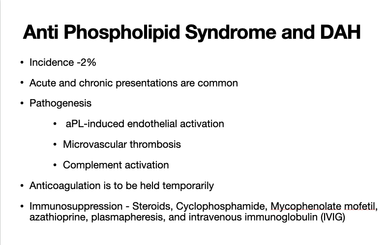 Patients with Antiphospholipid Syndrome usually have widespread thrombosis. 
But you would be surprised to know that patients with Antiphospholipid Syndrome can have Diffuse Alveolar Hemorrhage😳
Check out for more insights here👇
doi.org/10.1007/s11926…