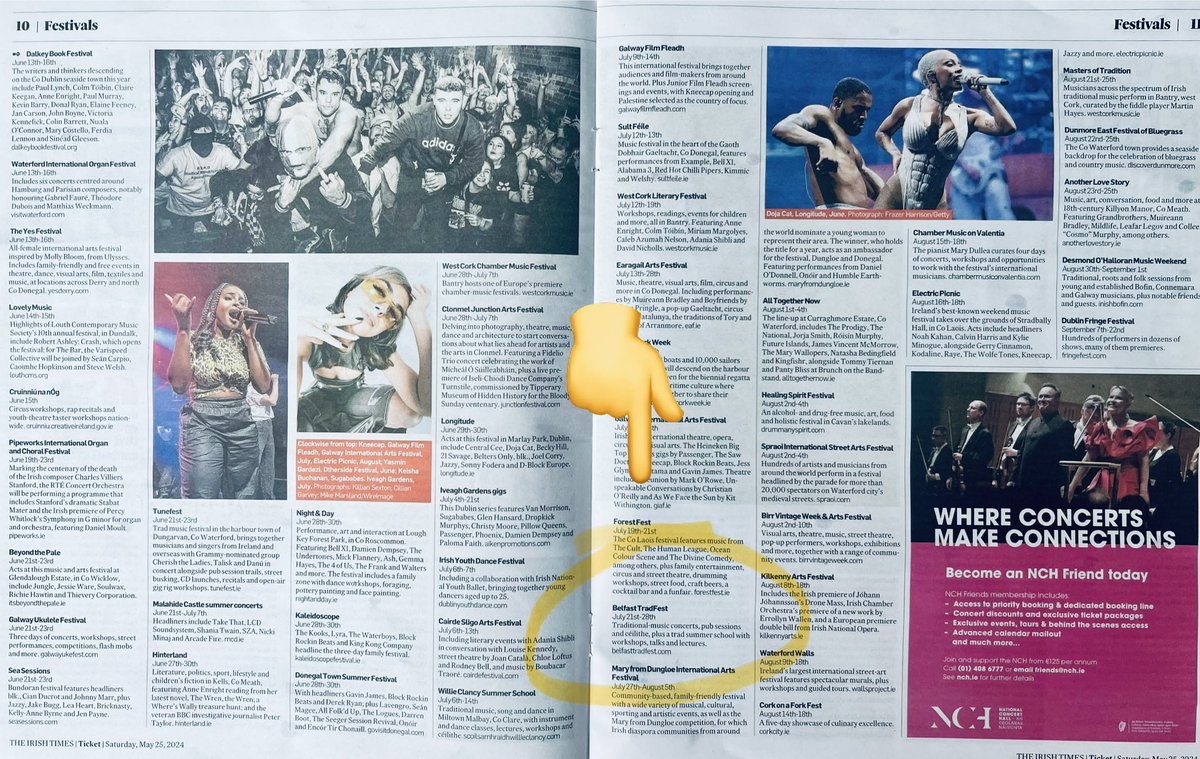 Delighted to one of only two NI festivals be featured in the @IrishTimes ‘Best Summer Festivals of 2024’ list by @ellenodee123 @DiscoverNI #EmbraceAGiantSpirit #theticket