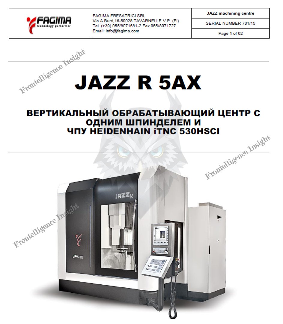 7/ It remains unclear whether this equipment is purchased through third parties or third countries, but in some cases, like with Italian FAGIMA FRESATRICI SRL, business was likely conducted directly with the company.