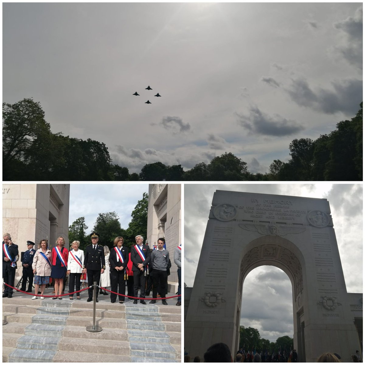 Le sous-préfet d'#Antony et de #BoulogneBillancourt Benoît Trévisani présidait ce matin la cérémonie du #MemorialDay en l'honneur de l'escadrille La Fayette à Marnes-la-Coquette. #memoire #hommage