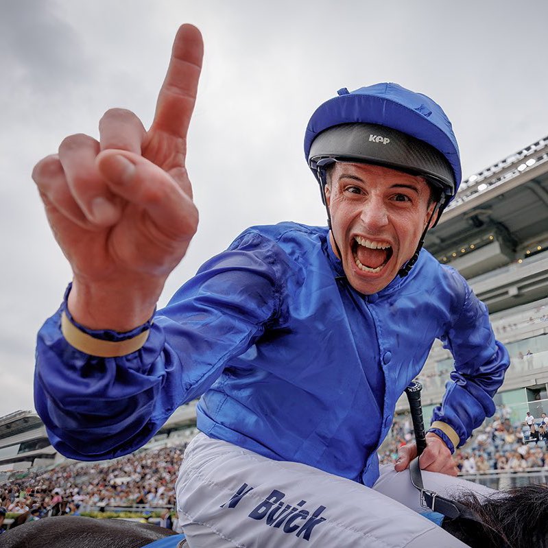 Worth the flight over, William? 😅 

No stopping REBEL’S ROMANCE in the G1 Champions & Chater Cup, much to Buick’s delight… ☝️💙 

#HKRacing | 📸 @A_Evers | #TripleCrown