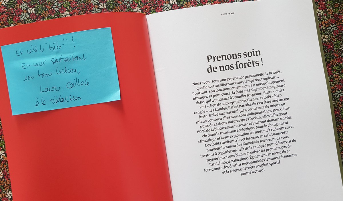 EkoLogIt's tweet photo. 🧵 Fil ⬇️ Belle surprise dans ma boîte aux lettres 😍 Merci à Laure Cailloce @CNRS pour ce numéro de #CarnetsDeScience sur les #forêts 🌲🌳🌴 De nombreux articles très bien rédigés par toute la rédaction & de magnifiques illustrations 🤩 A lire absolument
⬇️ Dispo en kiosque ⬇️ https://t.co/DqshzyDqnc
