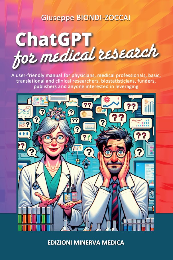 When can you claim expertise? When you edit a book on given topic, arguably! Here's my upcoming book, entitled ChatGPT for Medical Research, courtesy of Minerva Medica, showcasing the groundbreaking potential of this large language model for clinical research