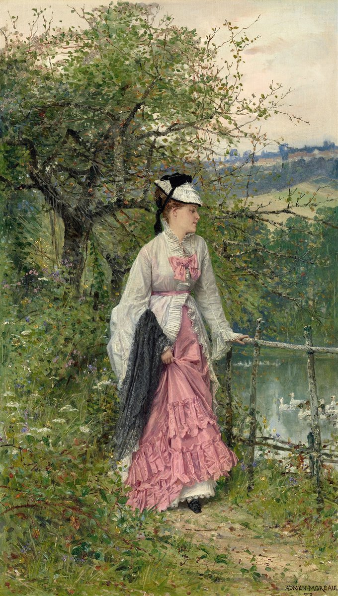 'Contemplation' {1873} By ~ Adrien Moreau