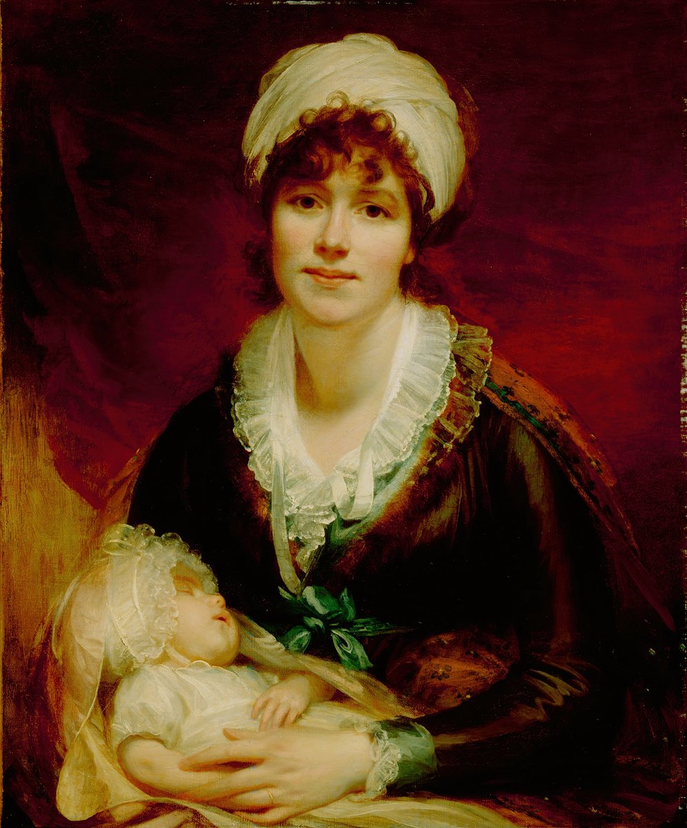 'Lady Beechey and Her Baby' {1800} By ~ Sir William Beechey