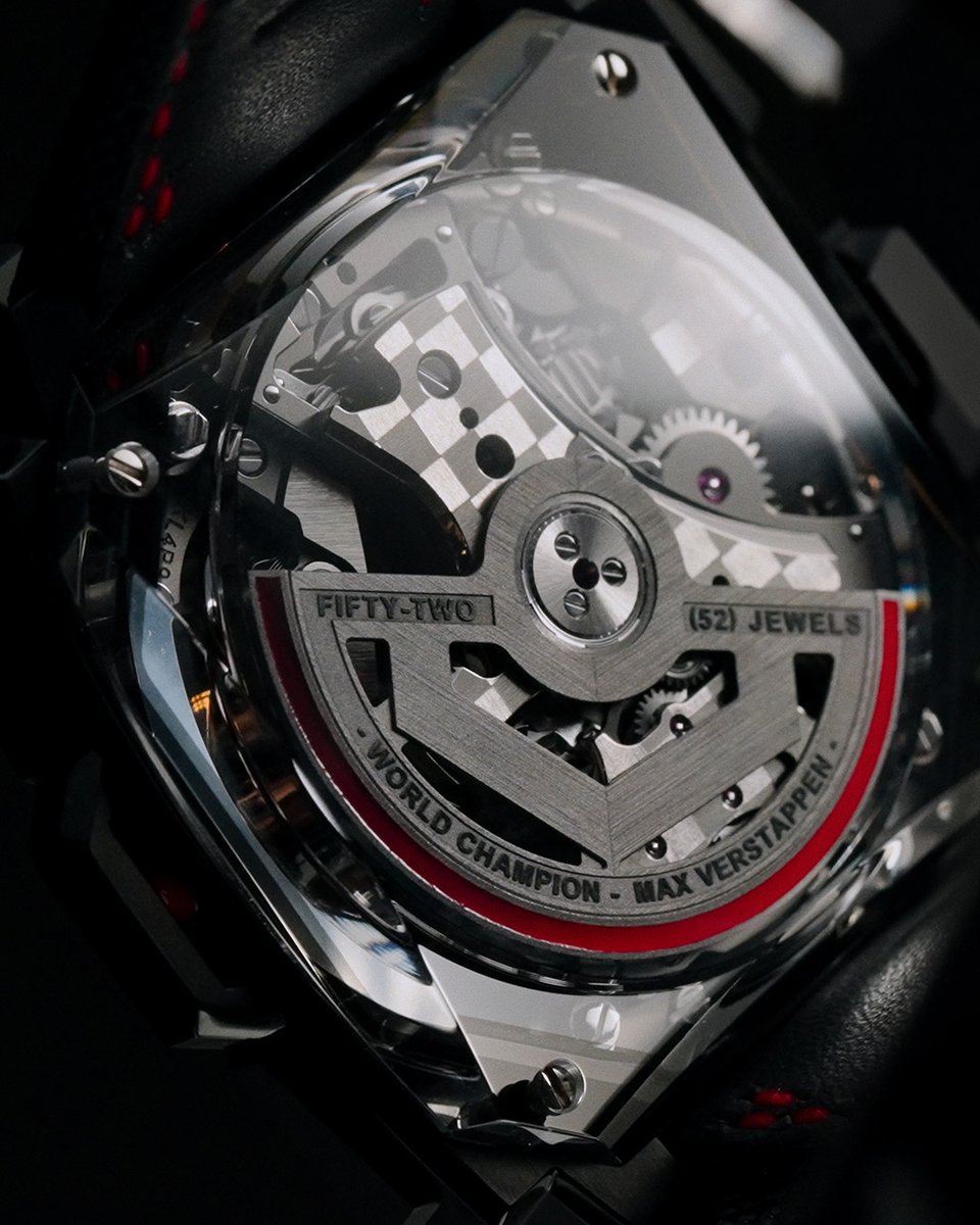 To immortalize his remarkable achievements, the words “World Champion – Max Verstappen” are engraved on the caseback