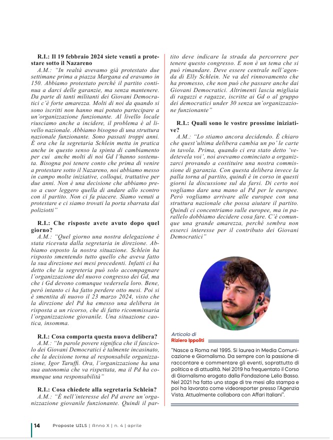 ProposteUils's tweet photo. I giovani del #Pd da quattro anni sono senza un segretario. Ne abbiamo parlato lo scorso marzo con uno di loro: https://t.co/KnsXnor5rP