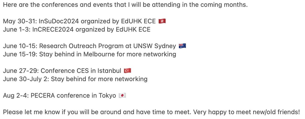 Please let me know if you will be around and have time to meet. Very happy to meet new/old friends!

#InSuDoc #InCRECE #UNSW #CES #PECERA
@ECE_EdUHK @ConferenceCES