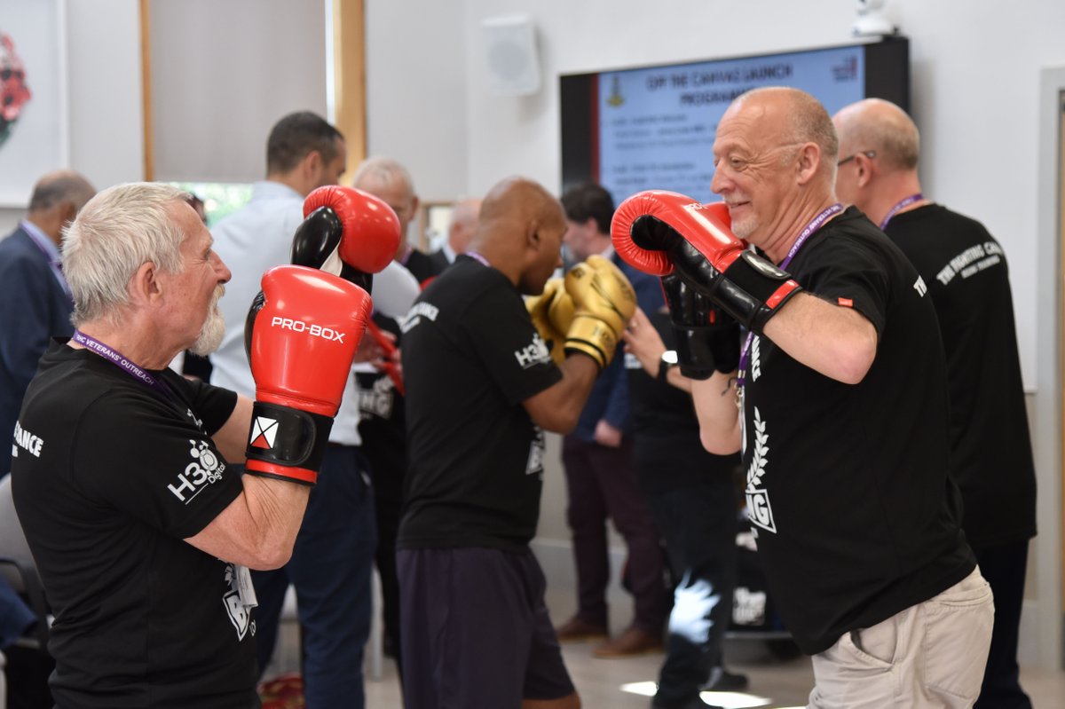 RHChelsea's tweet photo. A massive thanks to the @TheFightingCha1 and John Conteh MBE for a fantastic afternoon of boxing training at the Royal Hospital Chelsea this week. 🥊 We're excited to make this a monthly highlight of our Veteran Outreach programme!

#VeteranOutreach #veterans #boxing https://t.co/Ja6xh5FoVH