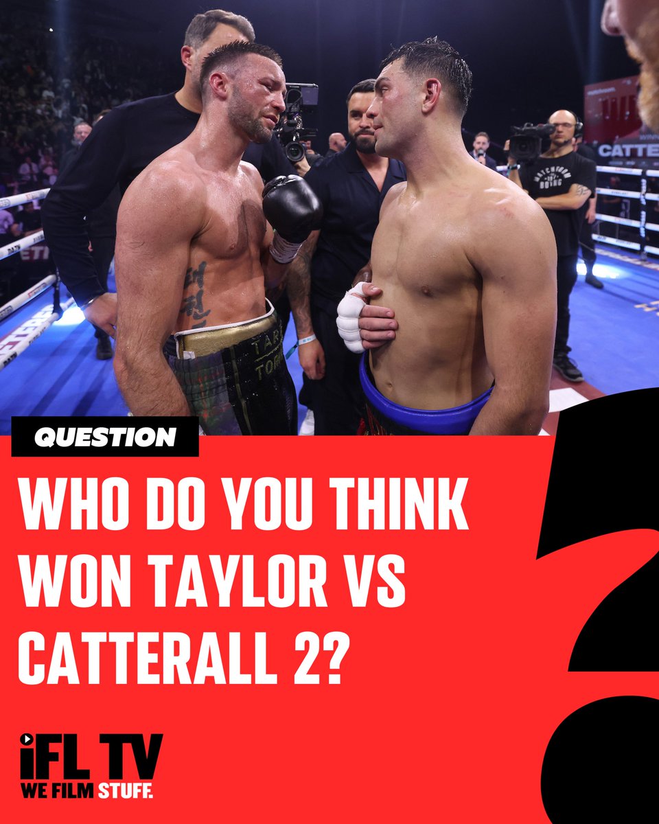 Forgetting the scorecards...

Who do you think won last night's rematch? 🤔

#TaylorCatterall2 | #BoxingFans | #Boxing