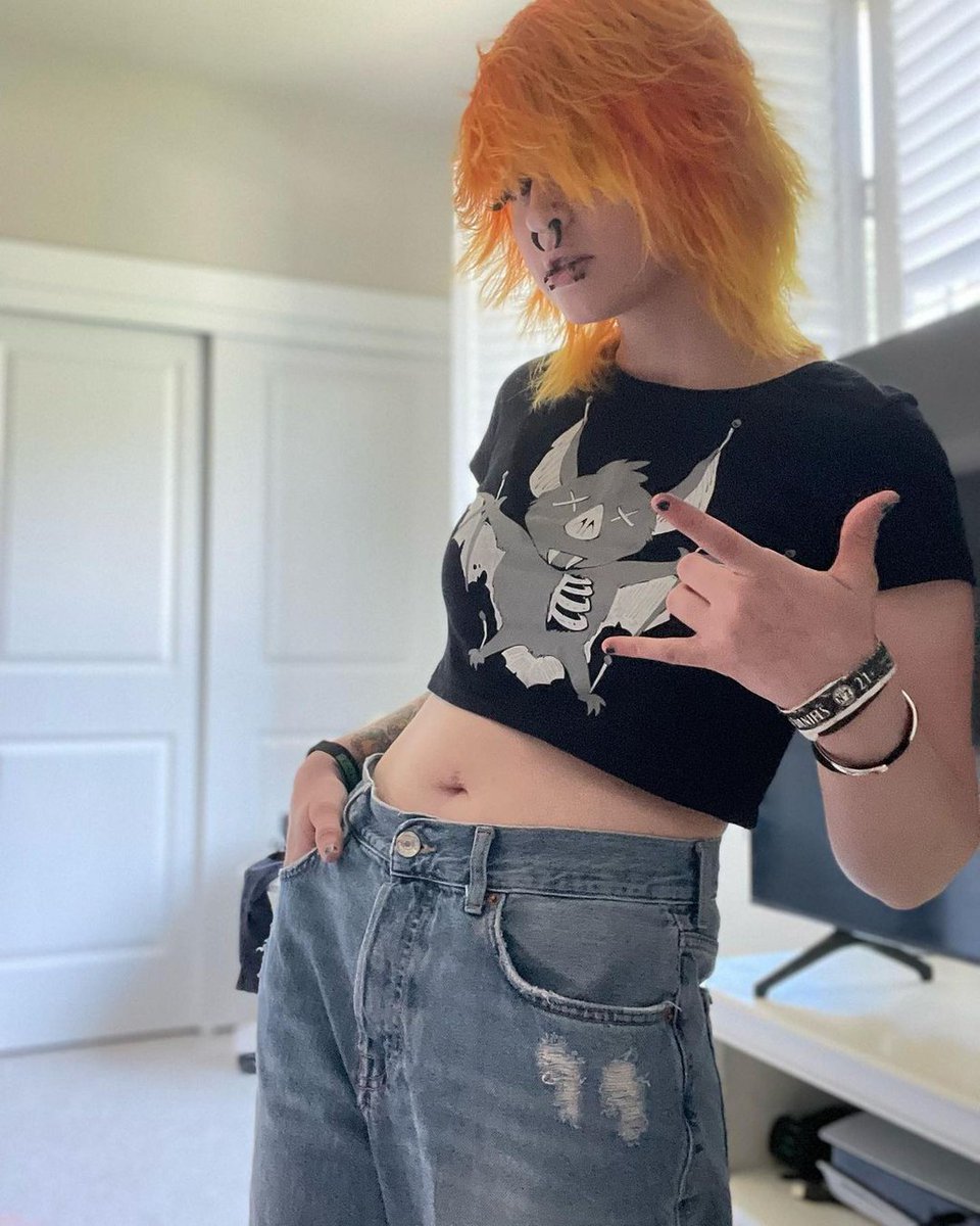 The incredible @mushroomfairy666 rocking our Taxidermy Bat Crop Top! #VampireFreaks #Goth #AltFashion #Emo #AltStyle