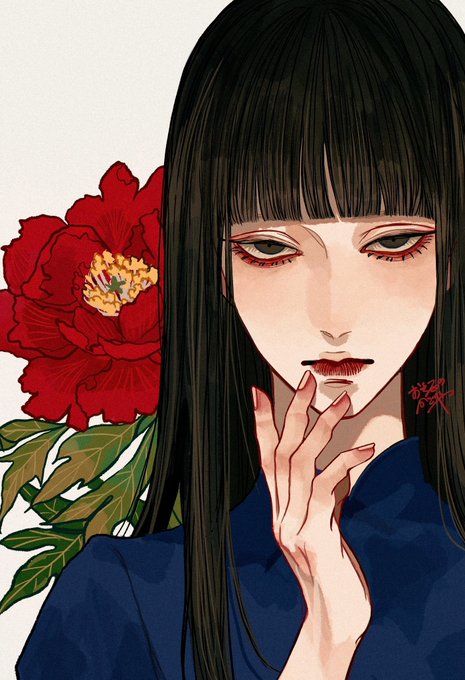 「male focus red flower」 illustration images(Latest)