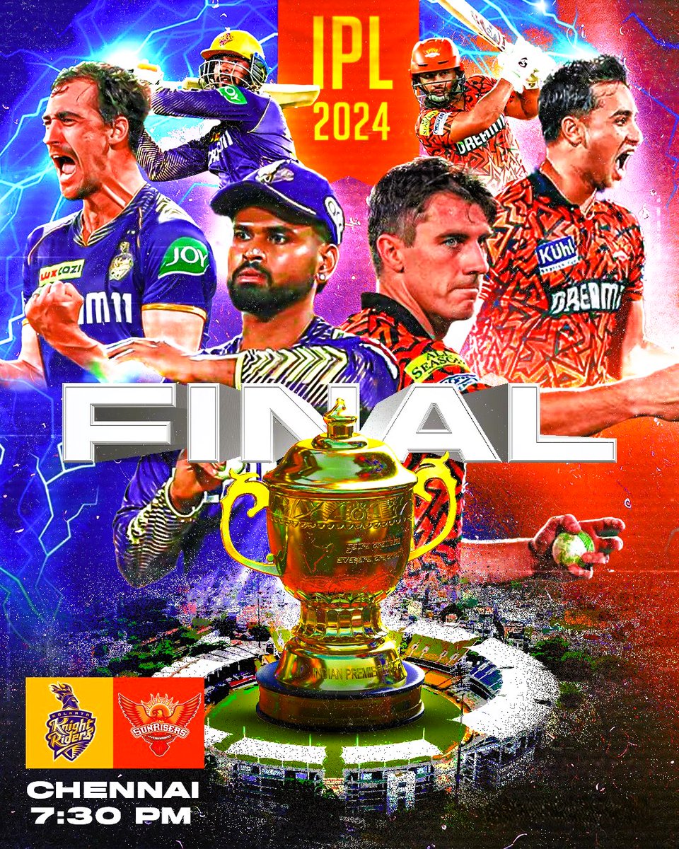 7️⃣3️⃣ matches, 1️⃣0️⃣ teams, 4️⃣ playoffs, 2️⃣ finalists 🏆 Two-time champions KKR will take on one-time champion SRH at the Chepauk 🏟️🥳 Who is going to win this big final in Chennai❓🤔 📸: Sportskeeda #IPL2024 #IPL #TATAIPL2024 #TATAIPL #India #Cricket