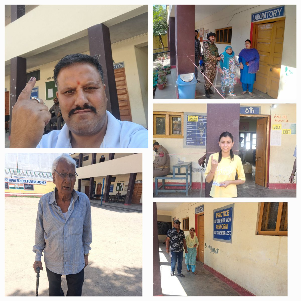 Ek vote desh ka naam
First time Voter, pwd Voters young Voters and 80 plus Voters show great enthusiasm in casting their vote in Poonch #Rajouri_Anantnag lokh sabha election