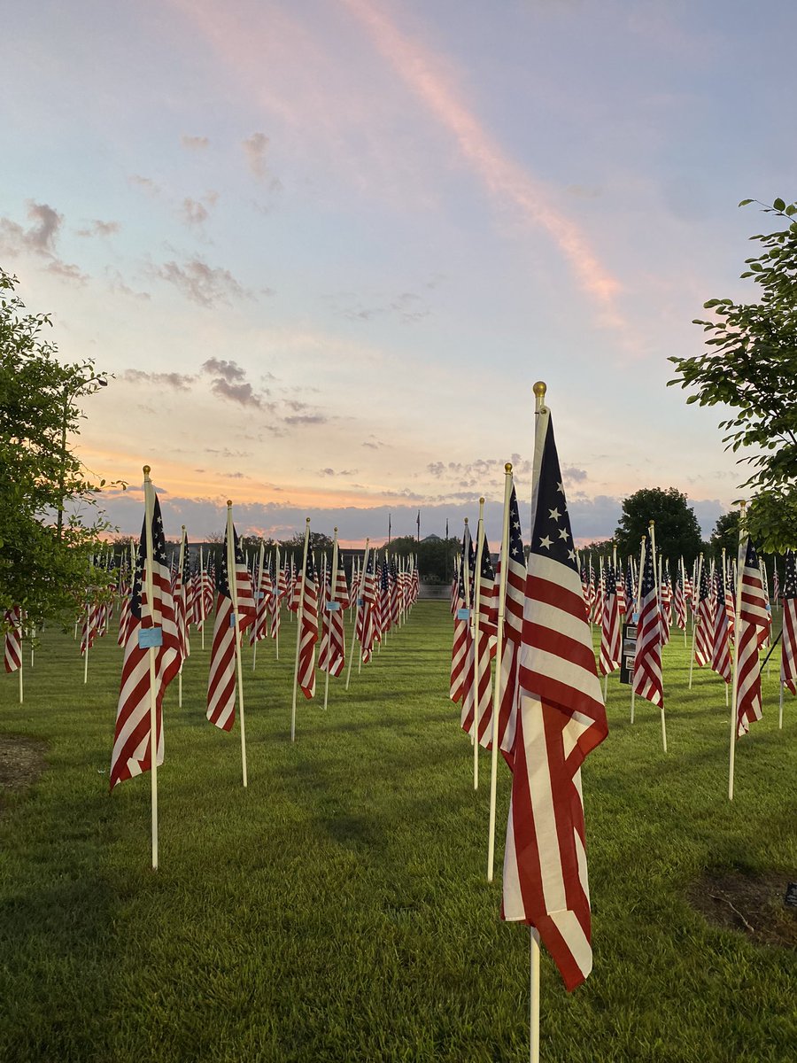 Beautiful morning for the #fieldofheroes5K. See you soon!