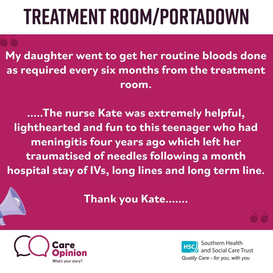 Great feedback for our treatment room nurse Kate on @careopinion
Full story here pulse.ly/vxqr4ij4f1
If you have your own story, share it here pulse.ly/hwxdlydqi9
#teamSHSCT