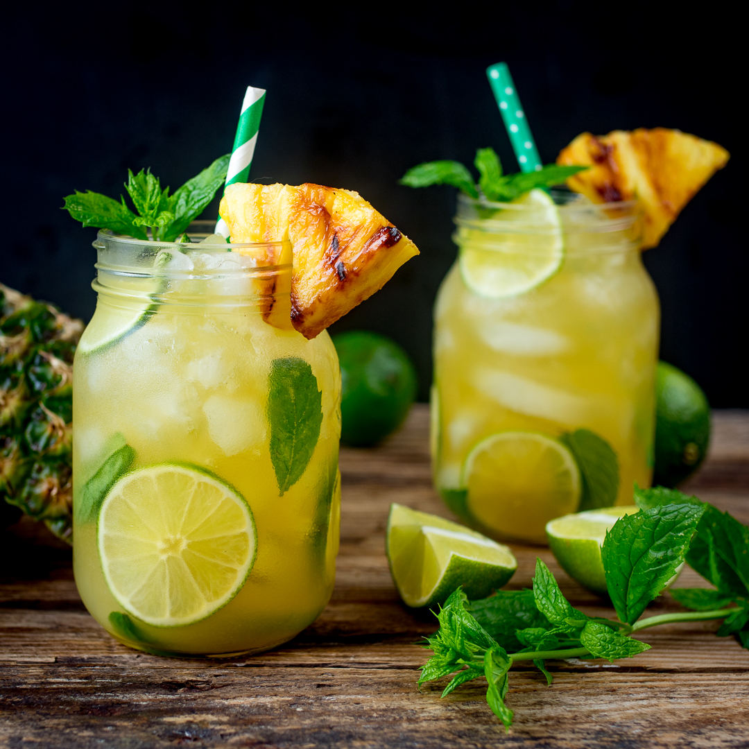 Fancy a cocktail to celebrate a sunny bank holiday or memorial day 🍹 Pineapple Ginger Mojitos with fresh pineapple juice, lime and spiced rum make a refreshing summer cocktail. A sweet & spicy twist on the classic mojito! kitchensanctuary.com/pineapple-ging… #mojito #rum #kitchensanctuary