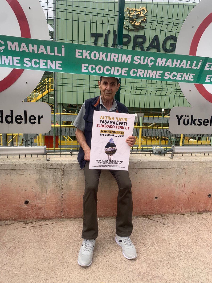 Efem Çukurunda, Altın madeni İşletmesini protesto etmek için iklim adaleti koalisyonu ve Egeçep le birlikte oradaydık. @_EGECEP_ @iklimadaleti_k