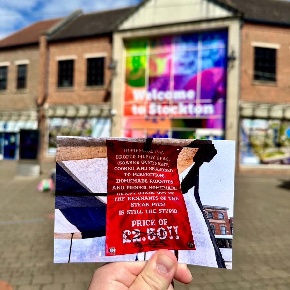 Love these postcards we've made of the #QueenoftheNorth 📮

If you've got a connection with Stockton Market, you can help inspire my upcoming show by picking up one of these at the TVNC @arcstockton popup @wellingtonshops this Weds - or just stop by for a chat and a free coffee!