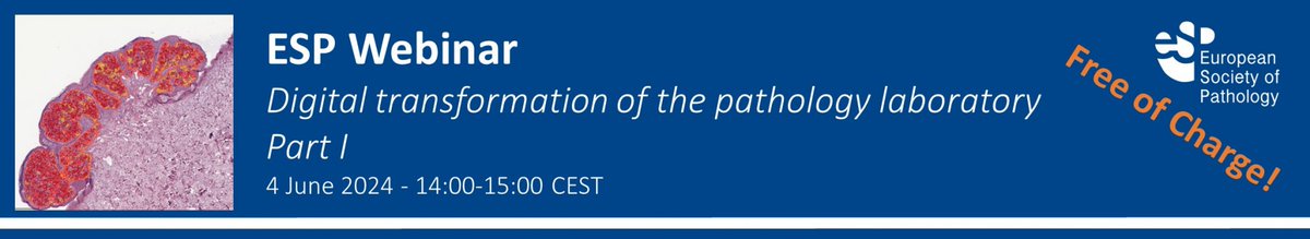 🎉We are exited to announce a series of 2 free webinars with the subject 'Digital transformation of the pathology laboratory'! Part 1 is scheduled for 4 June at 14:00 CEST! Programme and registrations 👇👇👇 smartzoom.blob.core.windows.net/upload/sites/1… #PathTwitter #PathX #DigiPath #pathology