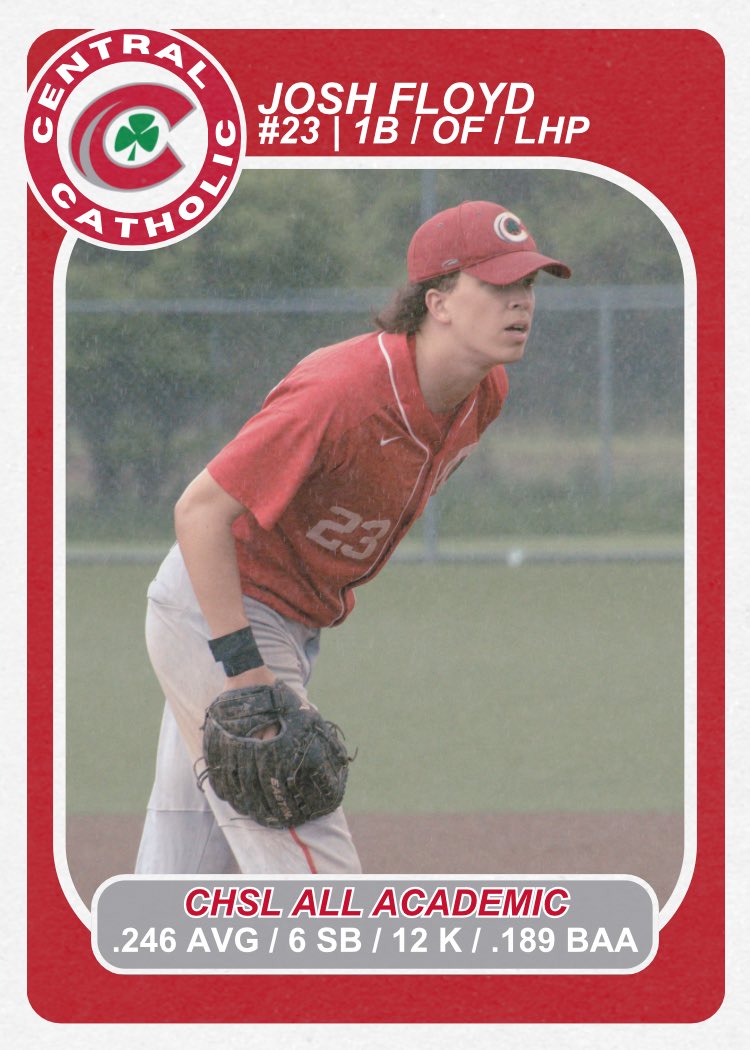 Congrats to <a href="/joshfloyd35/">josh floyd</a> on being named <a href="/CHSL1926/">Catholic League</a> All-Academic! ☘️⚾️