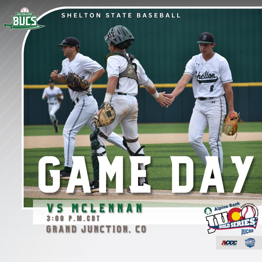 It's GAMEDAY! ⚾: Baseball 🆚: McLennan 🕒​​: 3:00 p.m. CDT 🏆: 2024 @NJCAA Division I World Series 📍: Grand Junction, Co 📺: espn.com/espnplus Go Bucs! #SSCCAthletics