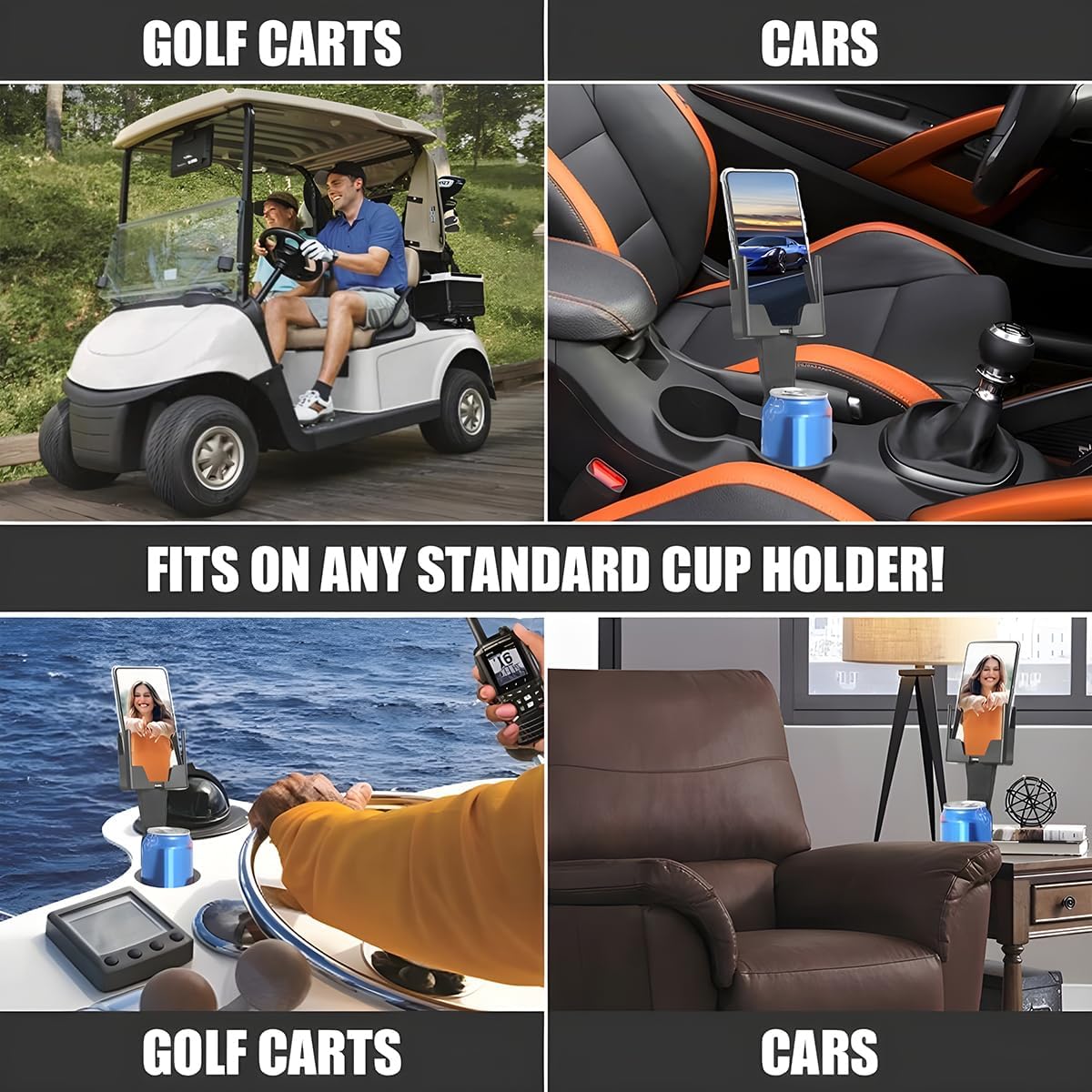 cell_phone_seat's tweet photo. Stay Connected On-the-Go Fits Any Cup Holder Including Golf Carts with Cell Phone Seat!
.
.
.
#phoneholder #phoneholderstand #bestcaraccesories #cellphoneseat #cargadget #musthavesforcar #musthavecaraccessories #safetyfirst #eyesontheroad  #drivesafe #driveresponsibly #carhack https://t.co/z5f1VtFOQi