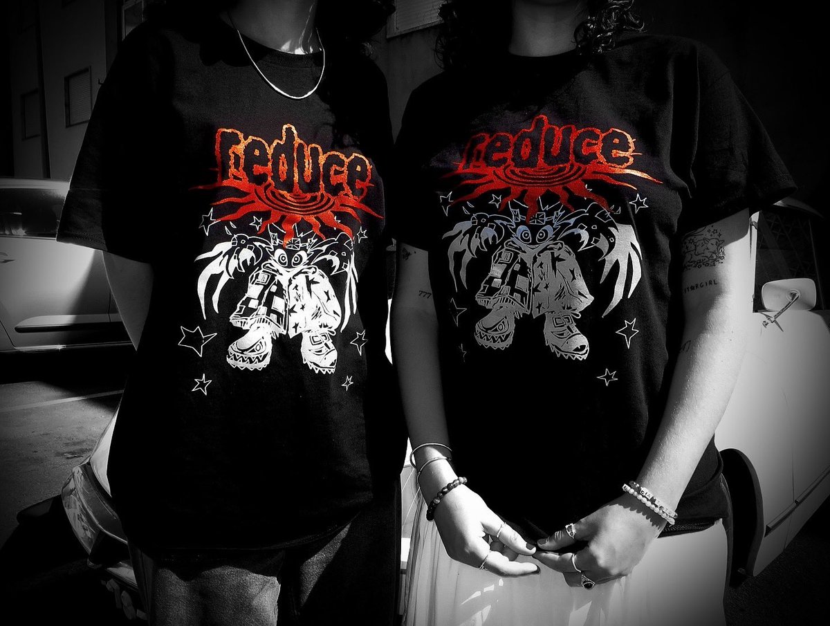 reduce_band's tweet photo. T-shirts are here. All orders will be shipped out as early as possible, as of next week.

A big thanks to Bicho da Seda Cacém for the manufacturing. 

Hit us up to get yours. Sizes are running low.
Thank you for supporting us. https://t.co/TstW4wiAq4