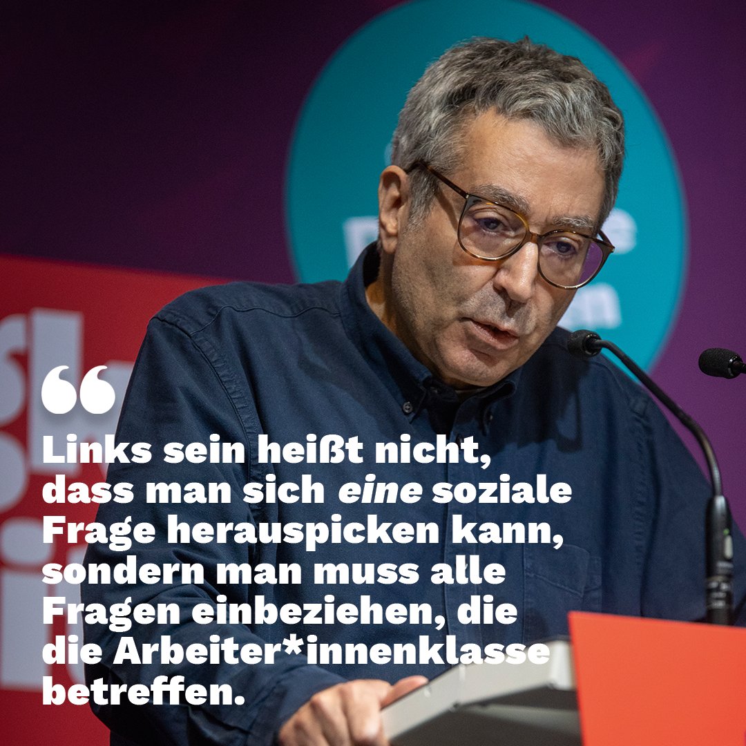 Der französische Philosoph @didiereribon erinnerte auf unserem Europakonvent 'Gerechtigkeit geht #nurmitlinks' die europäische Linke daran, der Spaltung der Arbeiter*innenklasse und der Versuchung des Nationalismus zu widerstehen.