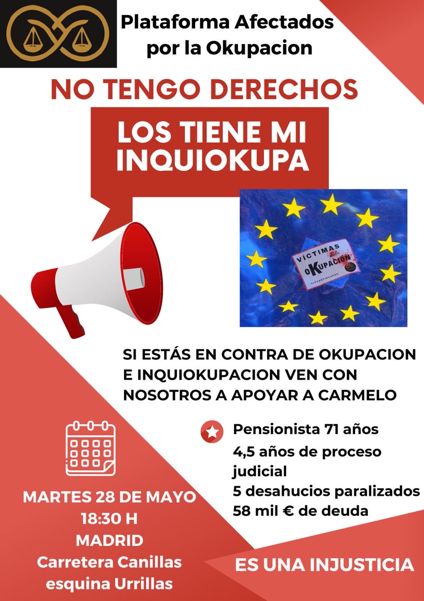 AYUDA‼️ NO PODEMOS MÁS! No somos ciudadanos de segunda! No tenemos por qué hacernos cargo de las dificultades reales o falsas de otra familia! BASTA YA ⁦@isabelrguez⁩ ⁦@crismaestre⁩ ⁦@PSOE⁩ NOS ESTÁIS ARRUINANDO‼️#LuegoDecísQueEstosCasosNoExisten #leyantiocupas