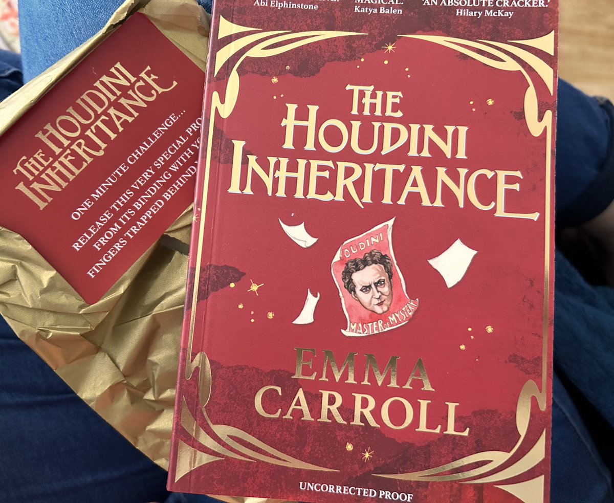 Coffee, a cinnamon swirl, and the latest adventure from @emcarrollauthor = the perfect Sunday. Watch out for #TheHoudiniInheritance - coming in July!