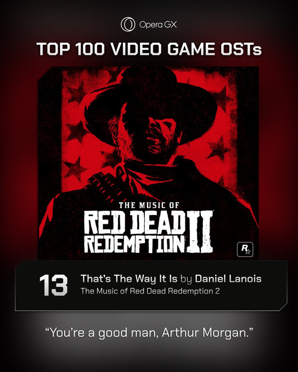 13. Red Dead Redemption II Top Track: That's The Way It Is - Daniel Lanois #Top100GameOSTs