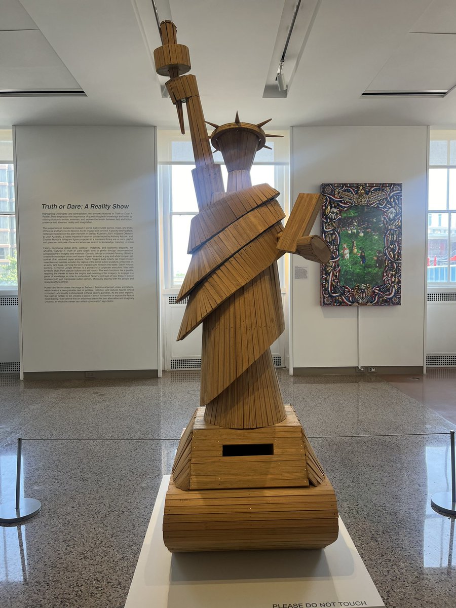 The Truth or Dare show @21cMuseumHotels Durham is unbelievably of the moment This is Pedro Reyes’ “Lady Liberty (as Trojan horse)”—which was originally part of Reyes’ “Doomacracy” installation in NYC