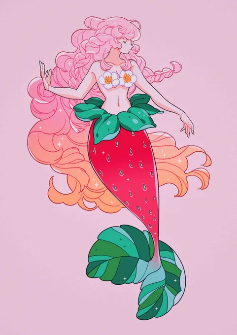 strawberry mermaid  